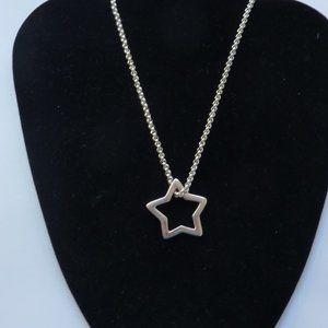 Vintage Sterling Silver Italy Star Necklace